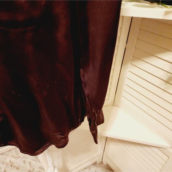 YOUNG FABULOUS & BROKE BROWN SILK LIKE BLOUSE SIZE MED - Picture 4 of 7
